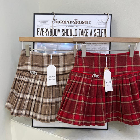KELTIS Plaid Mini Skirts